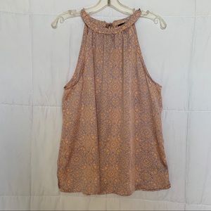 The Limited Gray/Pink Halter w/ Neck Tie Detail